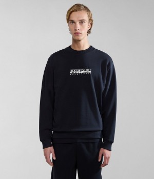 Napapijri Box Sweatshirt Muške Dukserice Crne | BIEV-52378