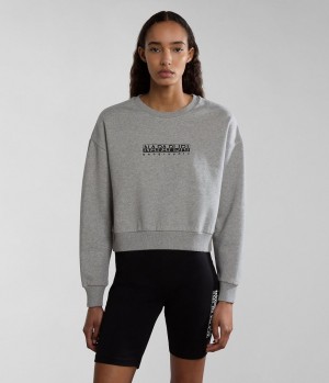 Napapijri Box Sweatshirt Ženske Dukserice Sive | UFAM-54186