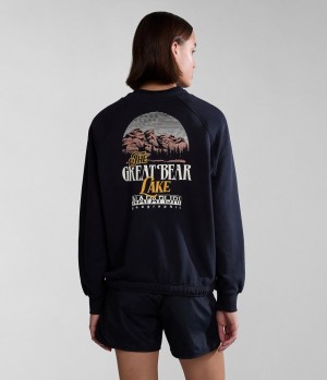 Napapijri Boyd Sweatshirt Ženske Dukserice Crne | IZVC-01327