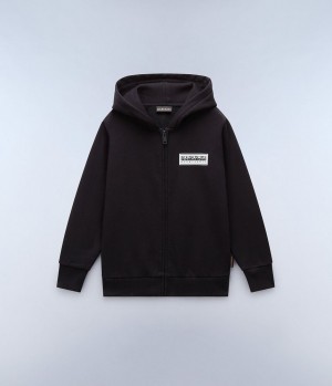 Napapijri Chamois Full-Zip Hoodie (4-16 YEARS) Dječje Majica s Kapuljačom Crne | XKMJ-19087