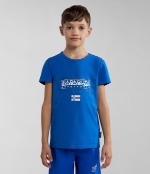 Napapijri Cree Short Sleeve T-Shirt (4-16 YEARS) Dječje Majice Plave | WKBY-21458