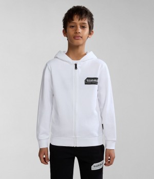 Napapijri Kitik Full-Zip Hoodie (4-16 YEARS) Dječje Dukserice Bijele | ZTHQ-71508