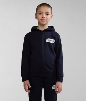 Napapijri Kitik Full-Zip Hoodie (4-16 YEARS) Dječje Majica s Kapuljačom Tamno Plave | VCTF-51086