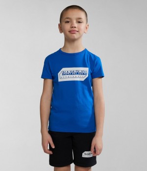 Napapijri Kitik Short Sleeve T-Shirt (4-16 YEARS) Dječje Majice Plave | ZEGU-10928