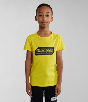 Napapijri Kitik Short Sleeve T-Shirt (4-16 YEARS) Dječje Majice Žute | GRWK-78904