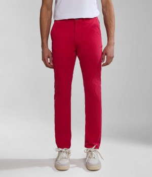 Napapijri Puyo Summer Chino Trousers Muške Chino Hlače Crvene | MZUL-72816