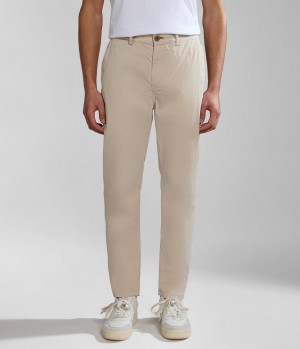 Napapijri Puyo Summer Chino Trousers Muške Chino Hlače Bež Srebrne | FTDH-48163