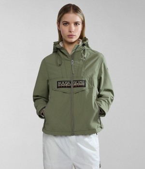 Napapijri Rainforest Open Summer Jacket Ženske Short Jackets Zelene | YSAV-68150