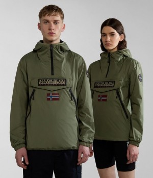 Napapijri Rainforest Ripstop Anorak Jacket - Unisex Ženske Kišne Jakne Zelene | WZLD-51632