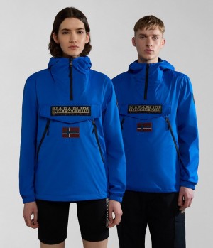 Napapijri Rainforest Ripstop Anorak Jacket - Unisex Ženske Kišne Jakne Plave | UCPT-46890