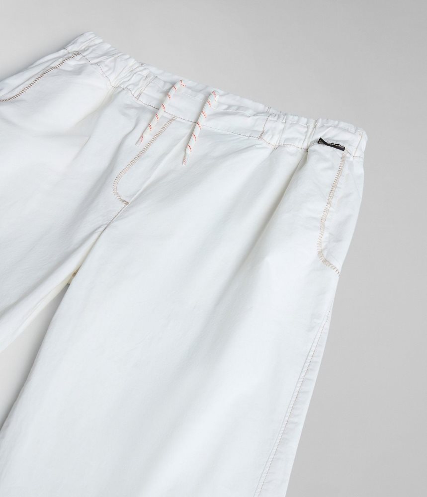 Napapijri Aberdeen Trousers Ženske Jogger Hlače Bijele | FEDB-49176