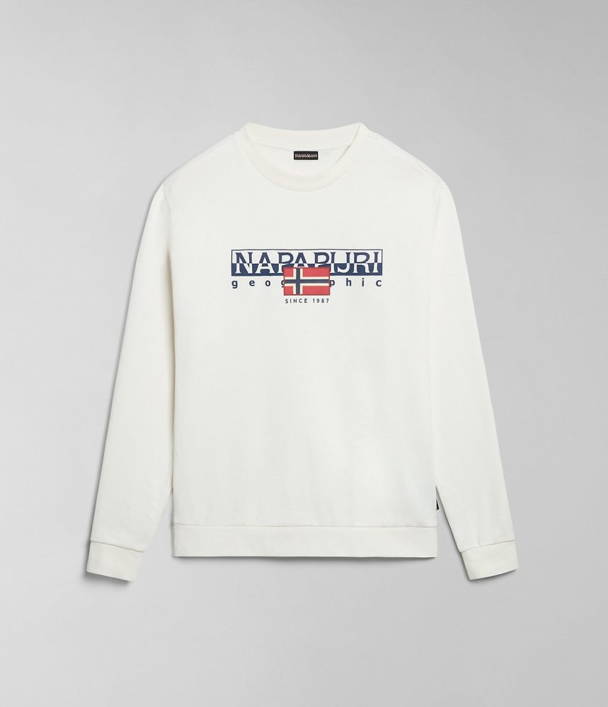 Napapijri Aylmer Sweatshirt Muške Dukserice Bijele | QMTG-97012