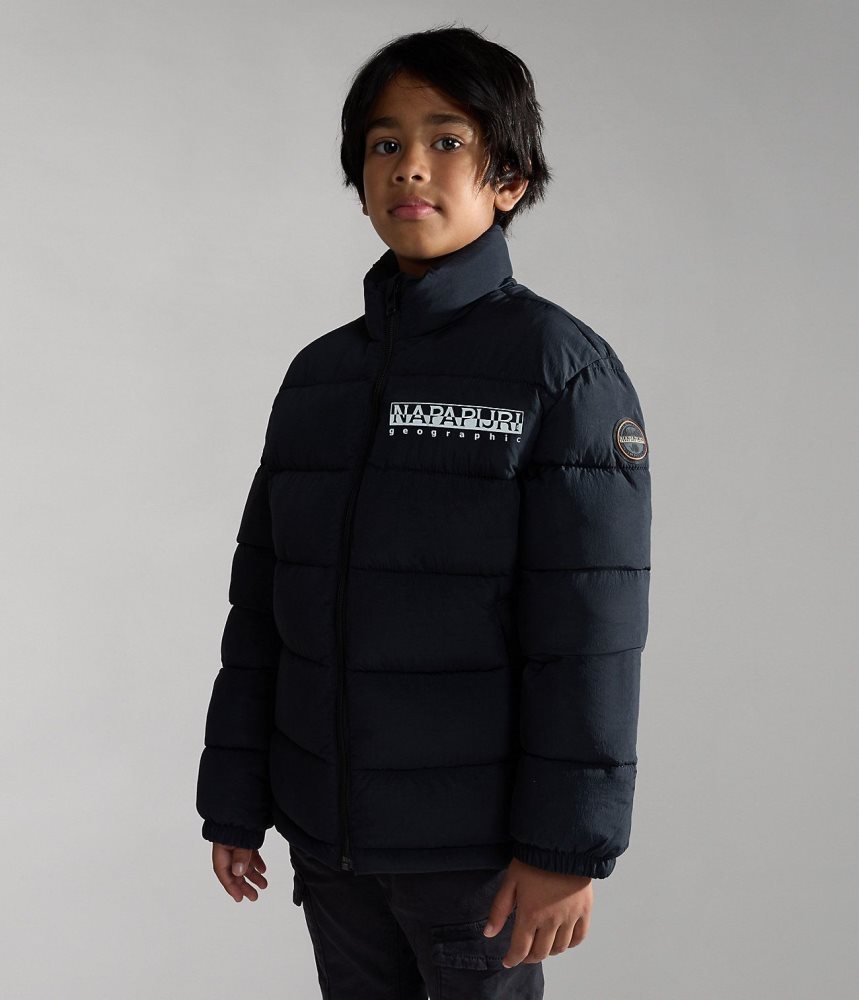 Napapijri Bachar Puffer Jacket (10-16 YEARS) Dječje Puffer Jakna Crne | BYPH-57312