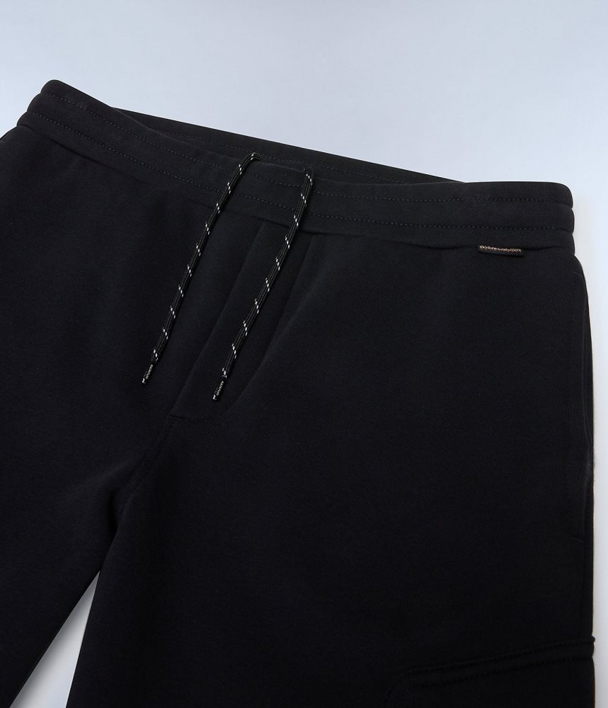 Napapijri Badge Cargo Joggers Muške Jogger Hlače Crne | ISFO-63704