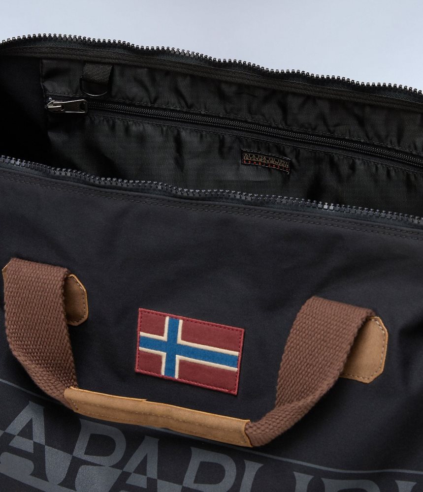 Napapijri Bering Duffle Bag Muške Torba Duffle Crne | CXVD-35420