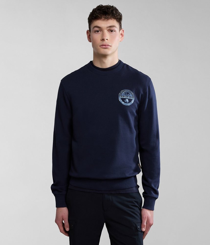 Napapijri Bollo Summer Sweatshirt Muške Dukserice Tamno Plave | XLOZ-01382