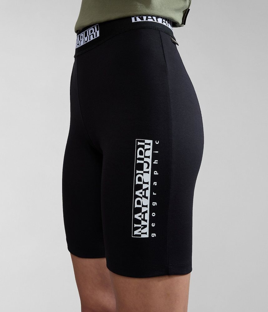 Napapijri Box Cycling Shorts Ženske Kratke Hlače Crne | ZQGD-57426