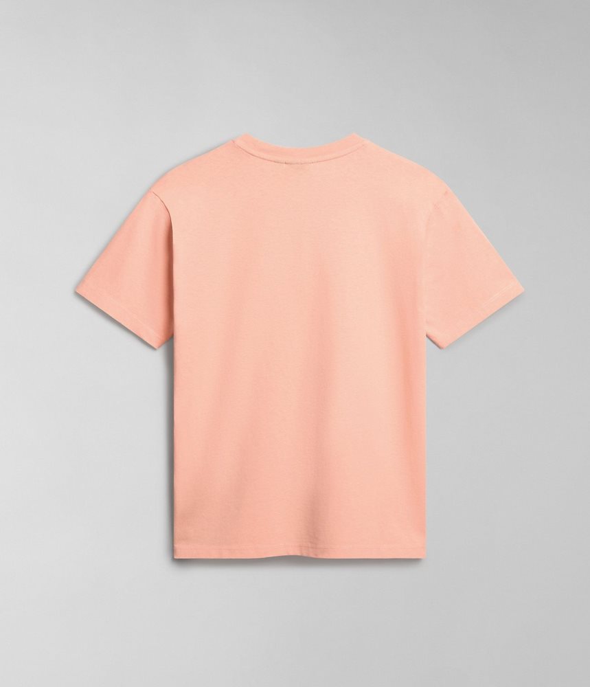 Napapijri Box Short Sleeve T-Shirt Ženske Majice Roze | VCJQ-08357