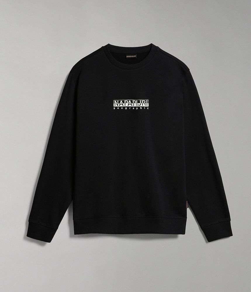 Napapijri Box Sweatshirt Muške Dukserice Crne | BIEV-52378