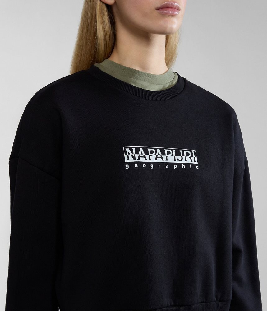 Napapijri Box Sweatshirt Ženske Dukserice Crne | AUMW-08731