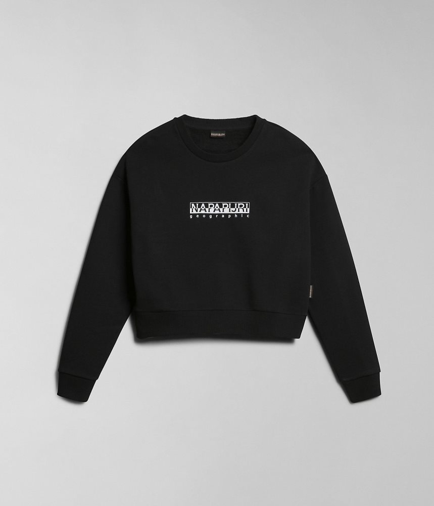 Napapijri Box Sweatshirt Ženske Dukserice Crne | AUMW-08731