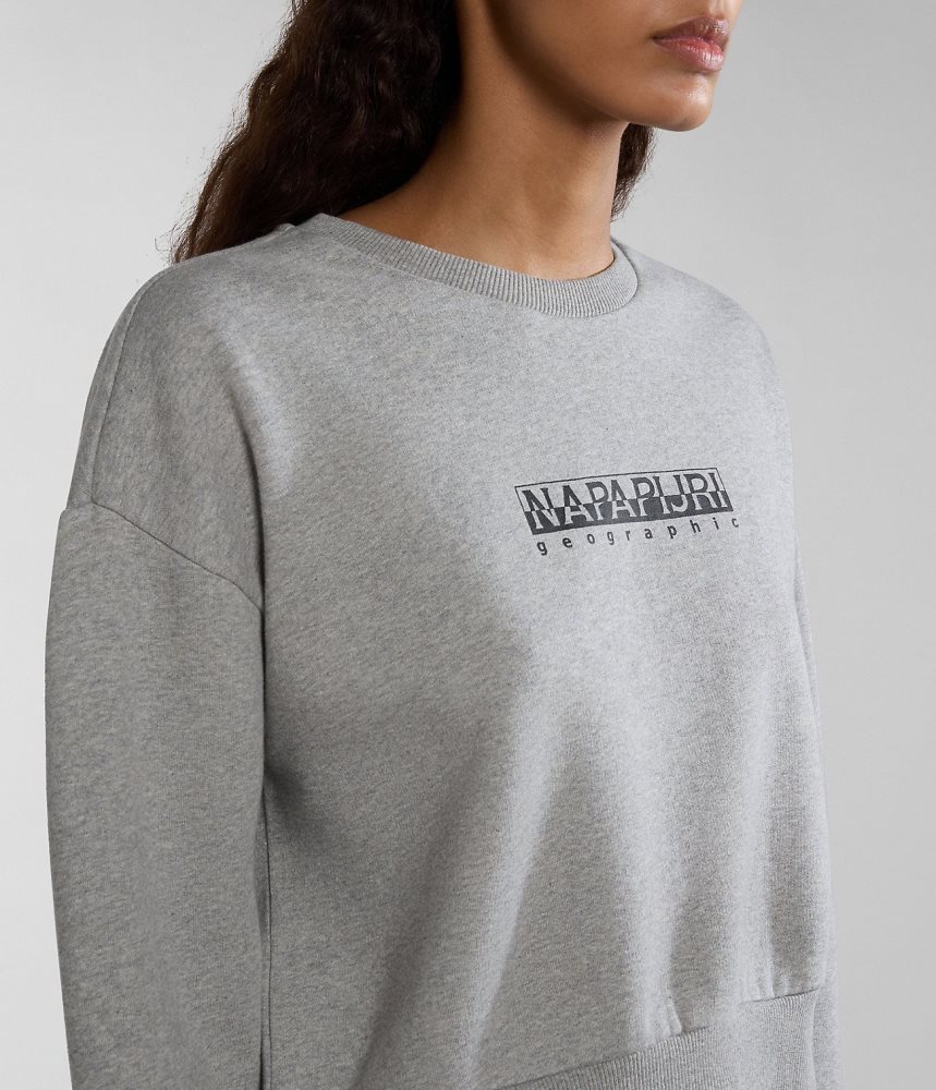 Napapijri Box Sweatshirt Ženske Dukserice Sive | UFAM-54186