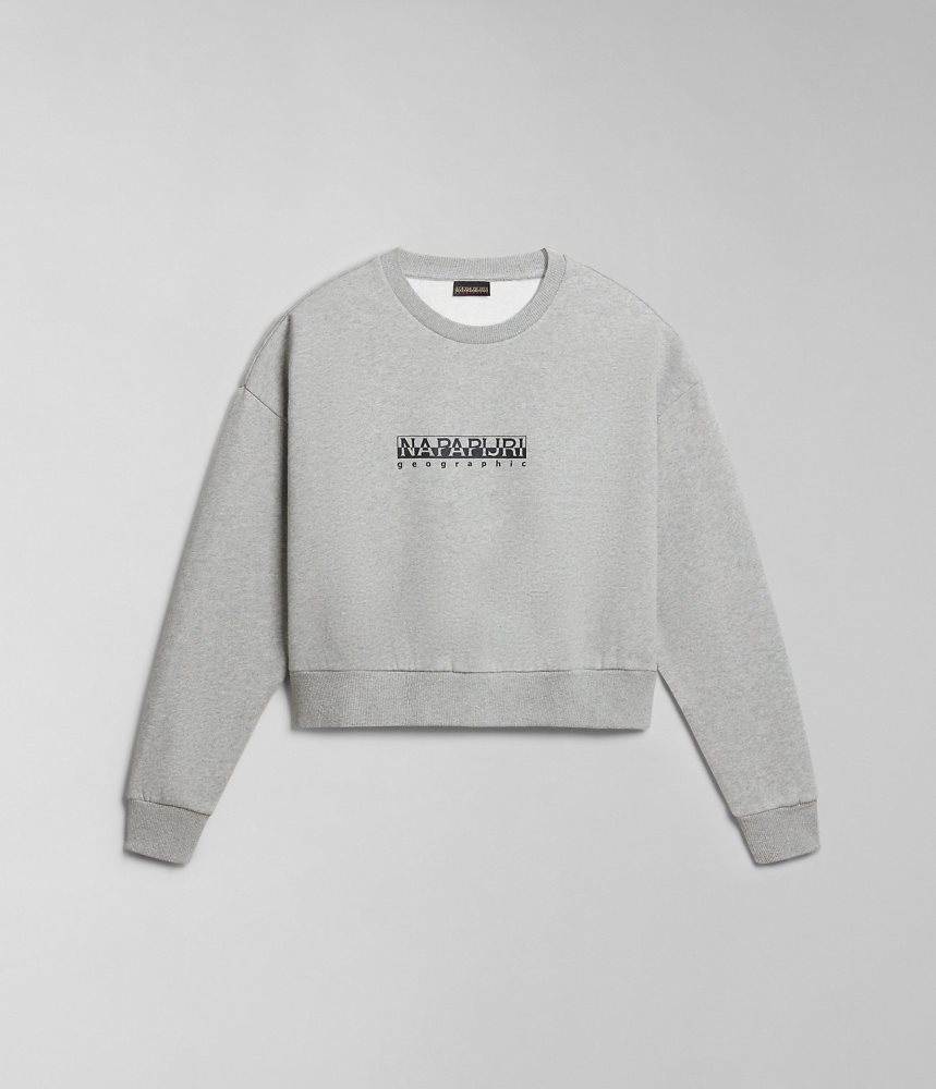 Napapijri Box Sweatshirt Ženske Dukserice Sive | UFAM-54186