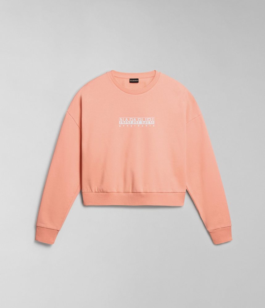 Napapijri Box Sweatshirt Ženske Dukserice Roze | ZICK-76921