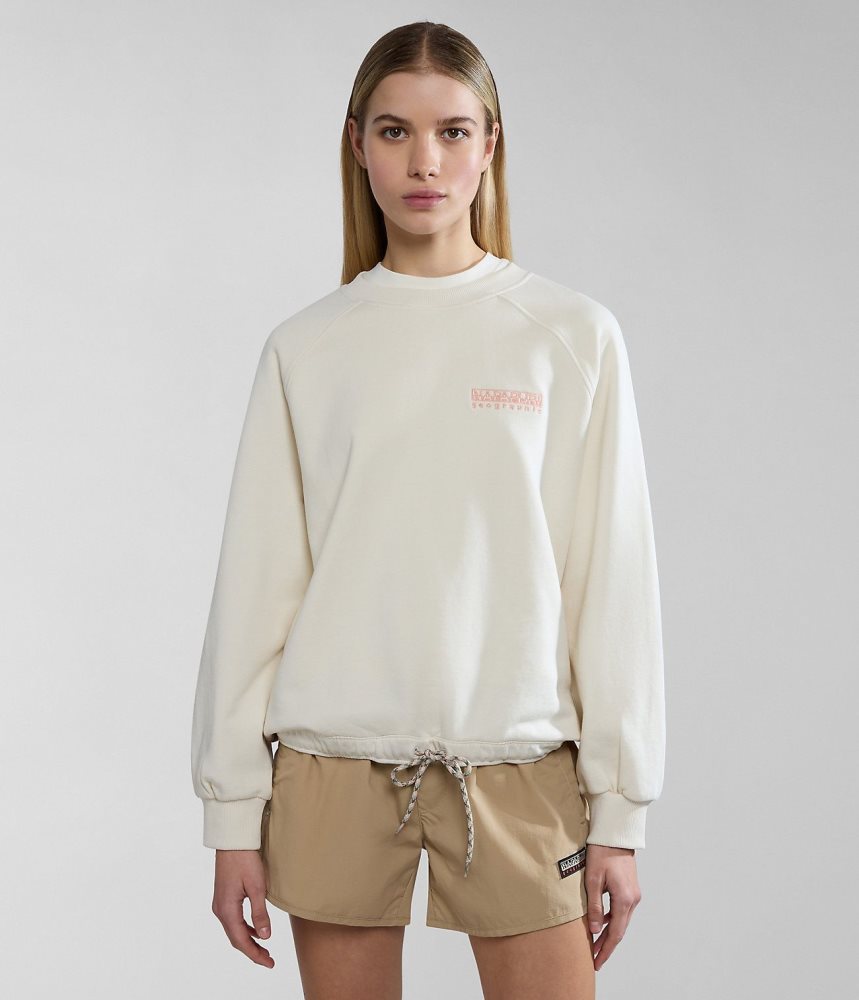 Napapijri Boyd Sweatshirt Ženske Dukserice Bijele | LCBZ-73954