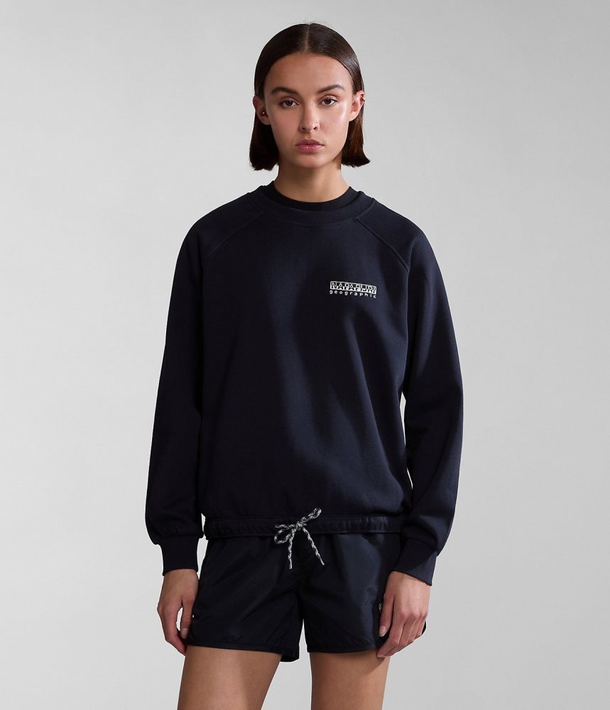 Napapijri Boyd Sweatshirt Ženske Dukserice Crne | IZVC-01327