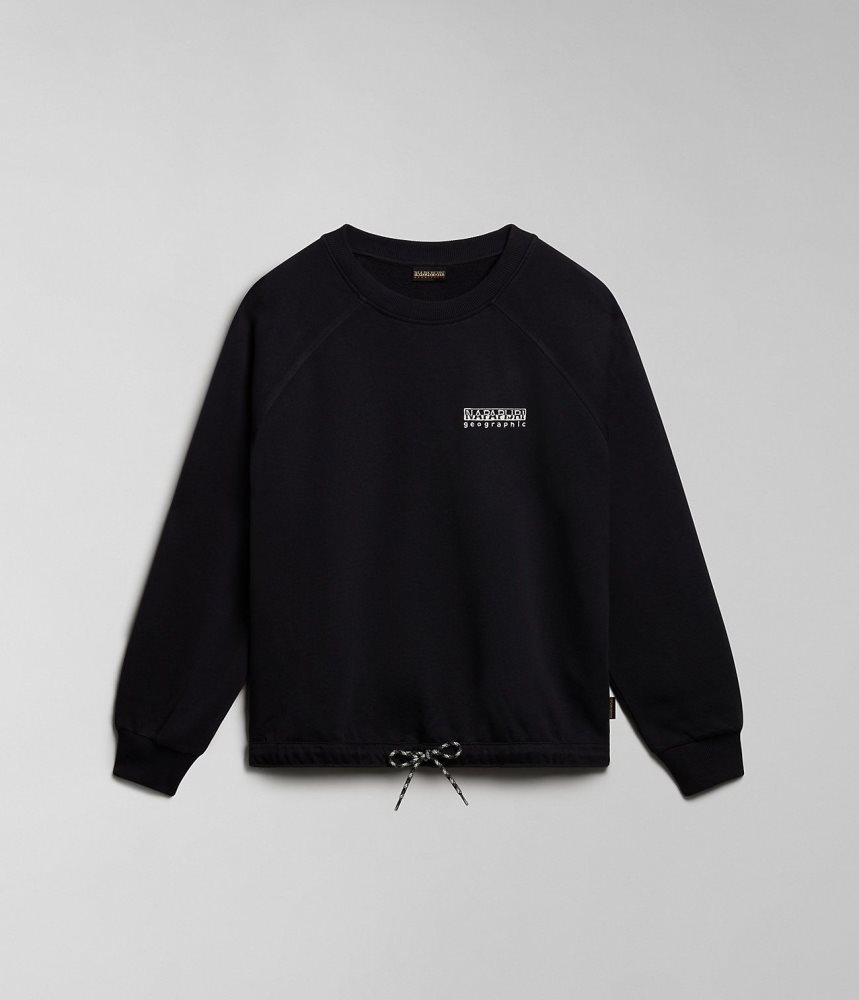 Napapijri Boyd Sweatshirt Ženske Dukserice Crne | IZVC-01327