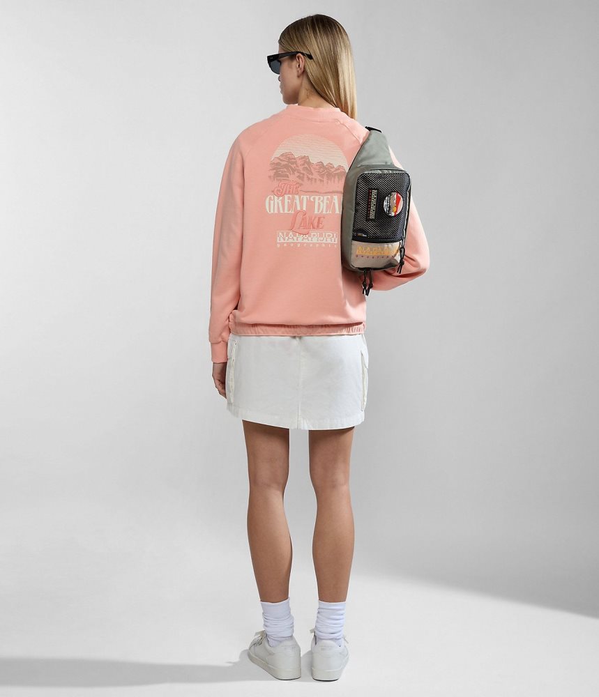 Napapijri Boyd Sweatshirt Ženske Dukserice Roze | YNEF-08172