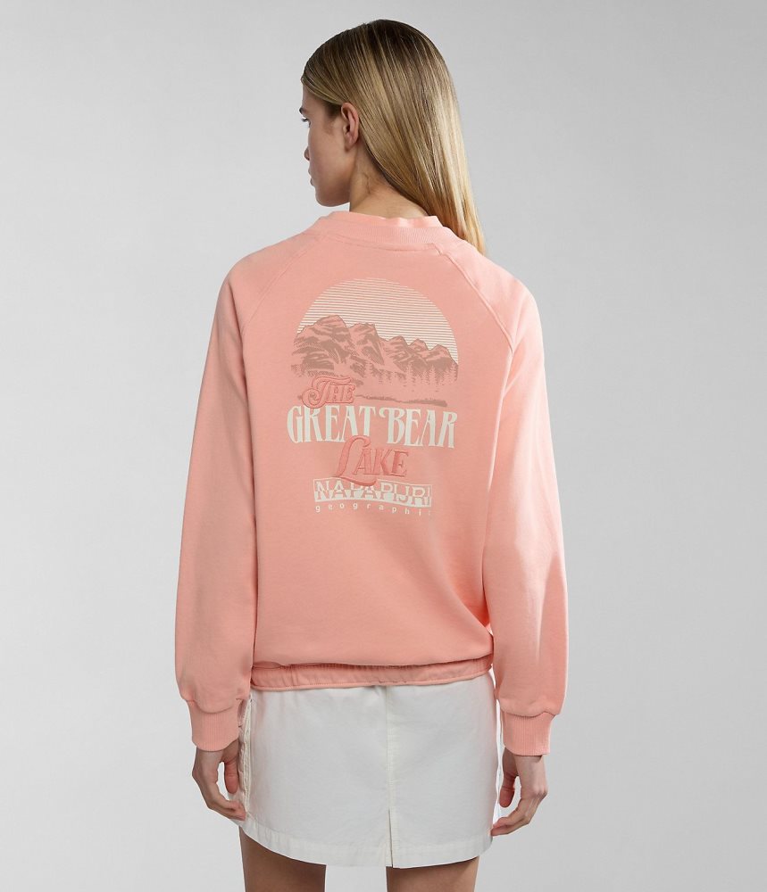 Napapijri Boyd Sweatshirt Ženske Dukserice Roze | YNEF-08172