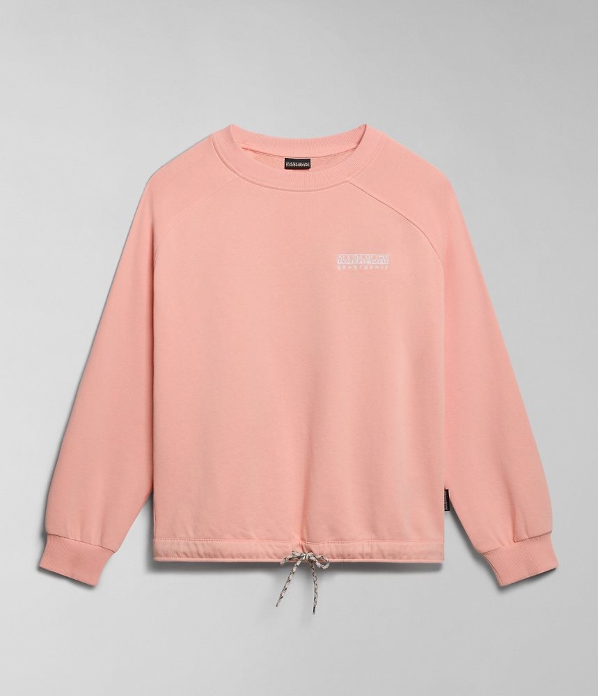 Napapijri Boyd Sweatshirt Ženske Dukserice Roze | YNEF-08172