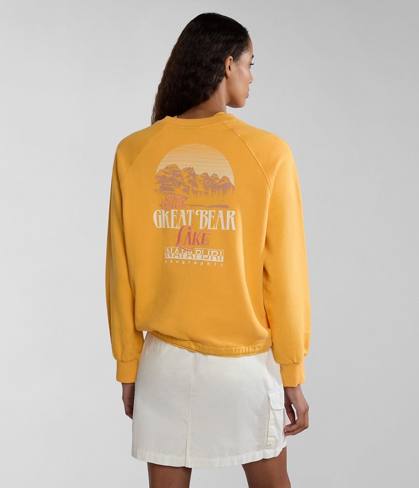 Napapijri Boyd Sweatshirt Ženske Dukserice Žute | HXYV-84076