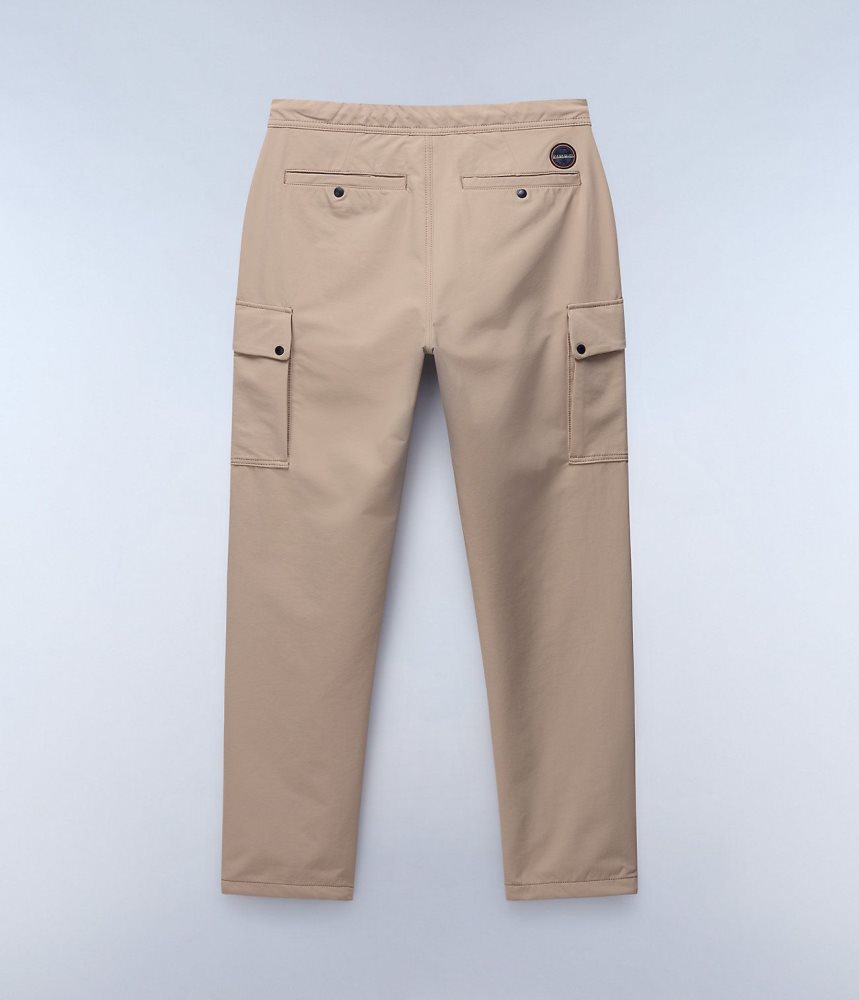 Napapijri Broc Cargo Trousers Muške Cargo Hlače Bež | HPES-15294