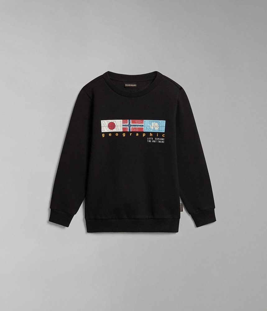 Napapijri Brunt Sweatshirt (4-16 YEARS) Dječje Dukserice Crne | YTON-39261