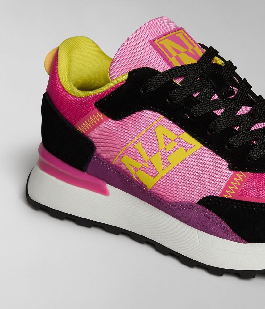 Napapijri Carley Trainers Ženske Tenisice Crne Roze | NWXM-60582