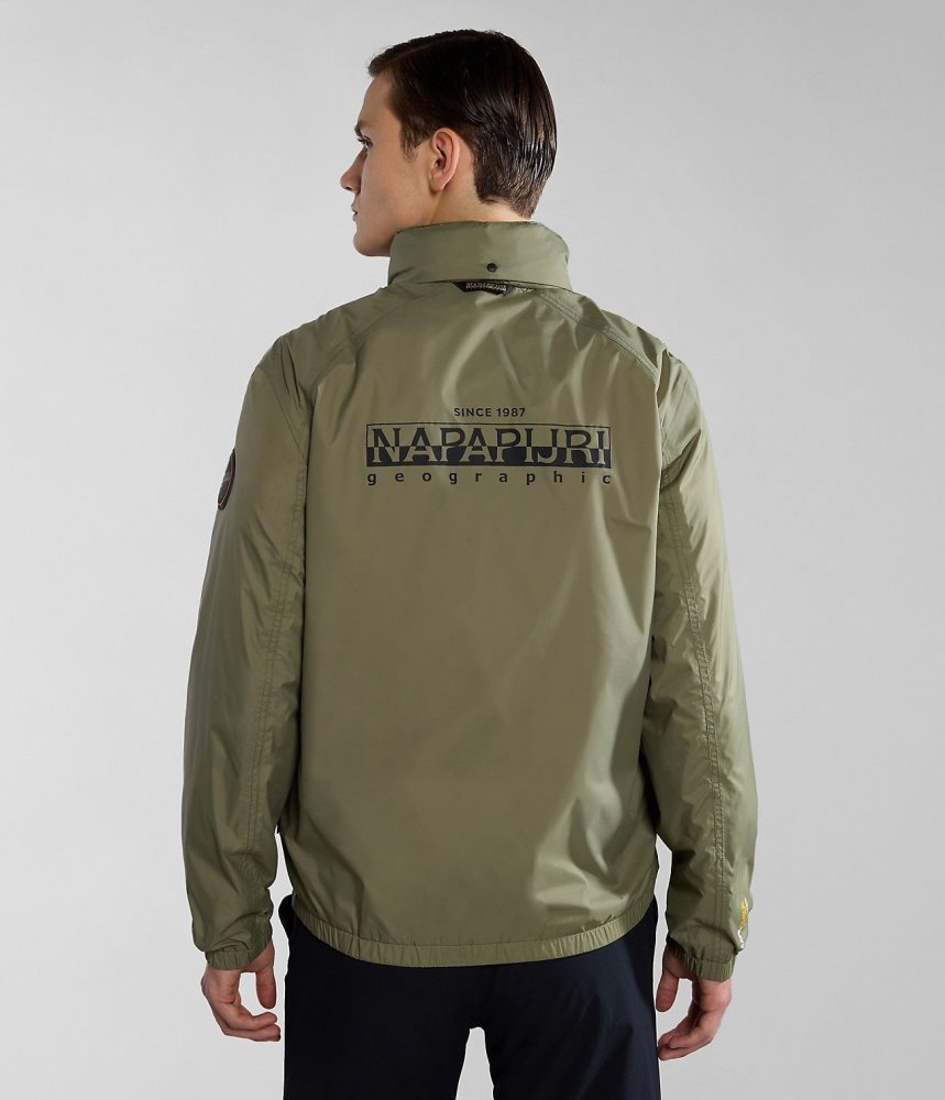 Napapijri Cloudy Windbreaker Muške Lightweight Jackets Zelene | WKSH-17036