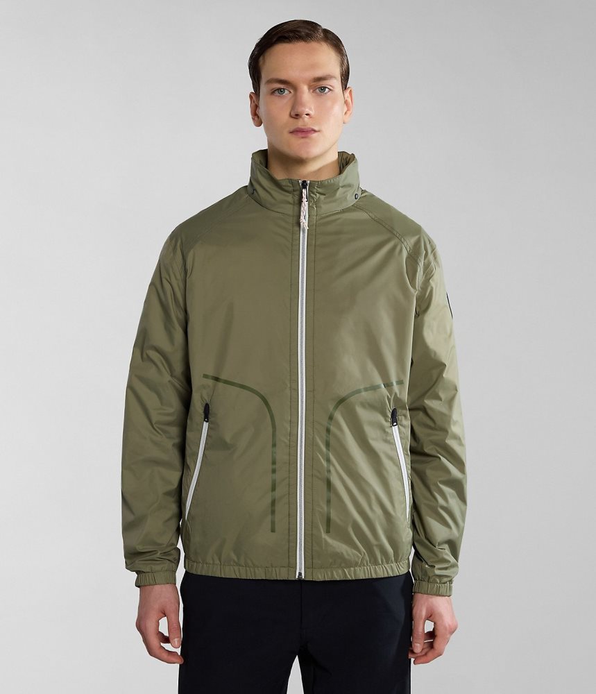 Napapijri Cloudy Windbreaker Muške Lightweight Jackets Zelene | WKSH-17036