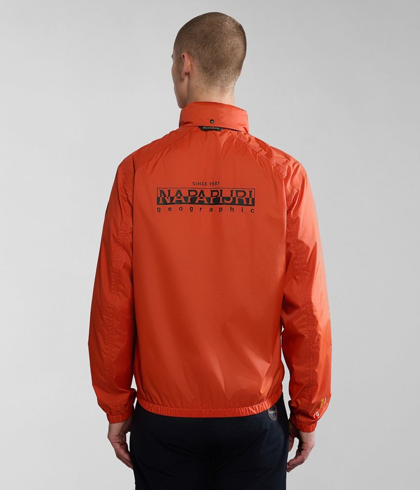 Napapijri Cloudy Windbreaker Muške Lightweight Jackets Narančaste | VGJU-02168