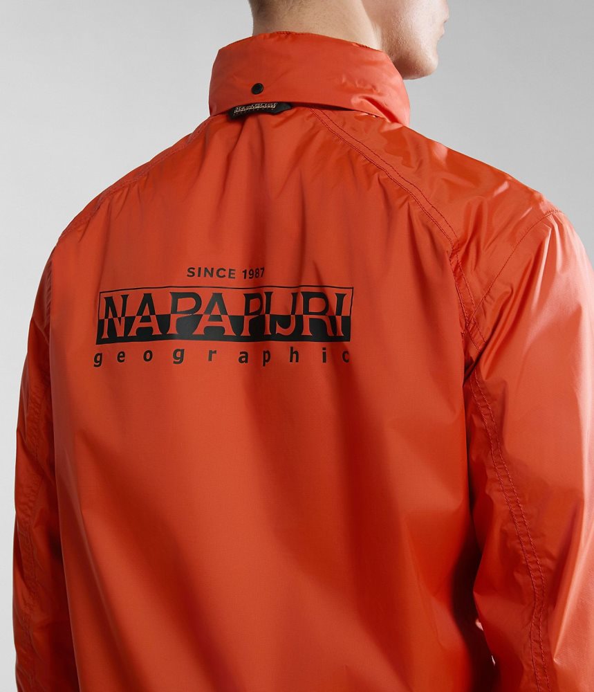 Napapijri Cloudy Windbreaker Muške Lightweight Jackets Narančaste | VGJU-02168