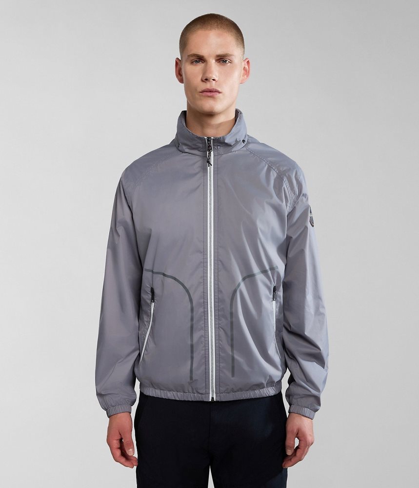 Napapijri Cloudy Windbreaker Muške Lightweight Jackets Sive | FSJR-15803