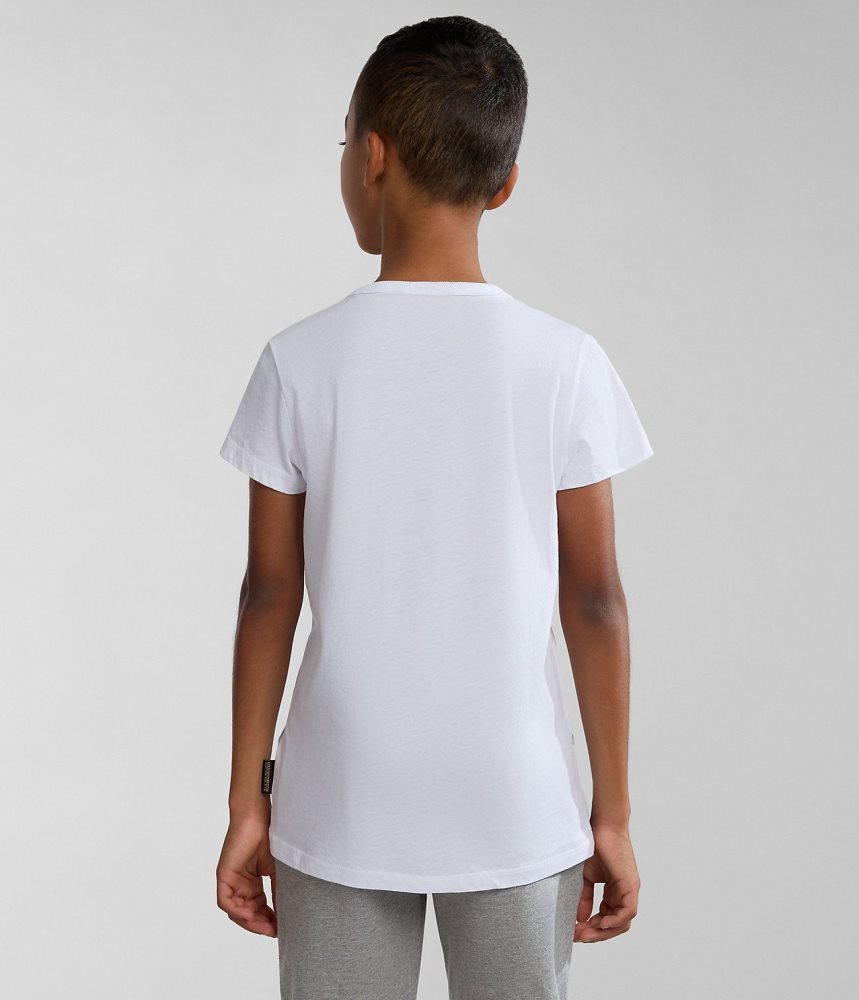 Napapijri Cree Short Sleeve T-Shirt (4-16 YEARS) Dječje Majice Bijele | MFRD-35640