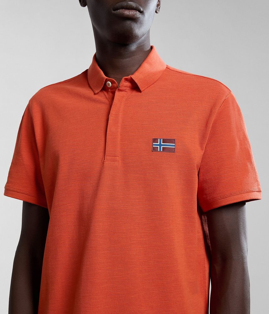 Napapijri Ebea Short Sleeve Polo Shirt Muške Polo Majice Narančaste | OTLW-31609