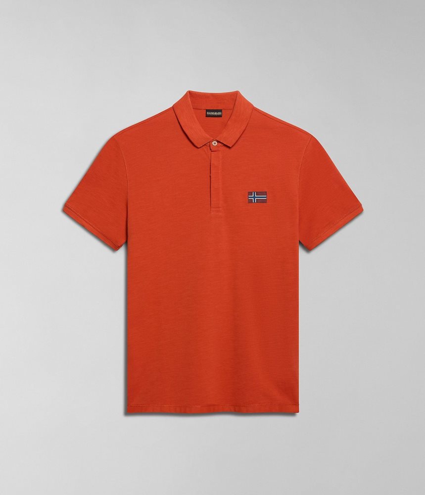 Napapijri Ebea Short Sleeve Polo Shirt Muške Polo Majice Narančaste | OTLW-31609