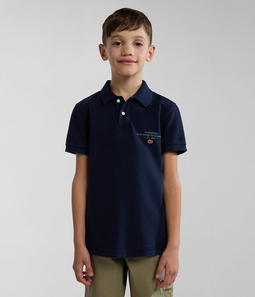 Napapijri Elbas Short Sleeve Polo Shirt (4-16 YEARS) Dječje Polo Majice Tamno Plave | PGCT-41523