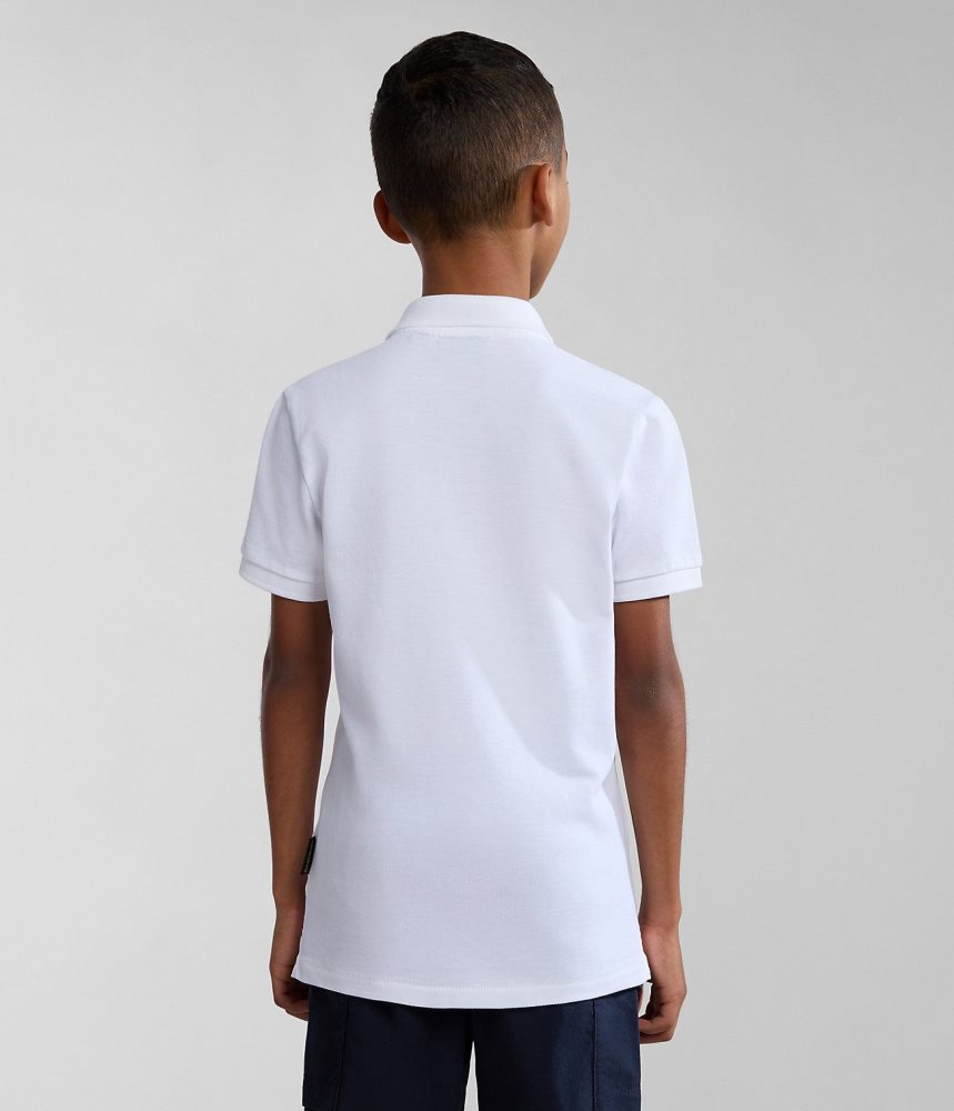 Napapijri Elbas Short Sleeve Polo Shirt (4-16 YEARS) Dječje Polo Majice Bijele | KYUP-89601