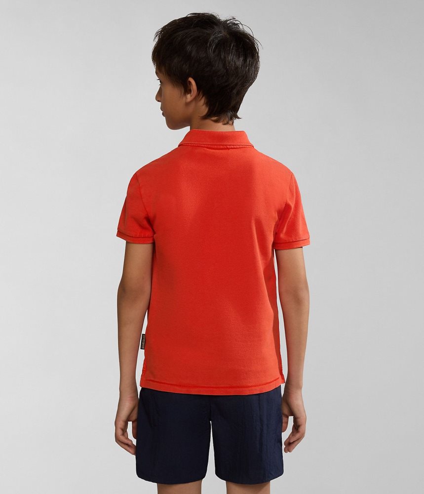 Napapijri Elbas Short Sleeve Polo Shirt (4-16 YEARS) Dječje Polo Majice Narančaste | EDSJ-92674