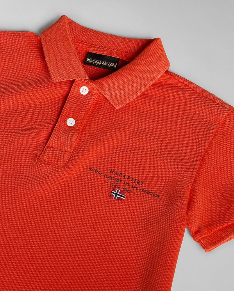 Napapijri Elbas Short Sleeve Polo Shirt (4-16 YEARS) Dječje Polo Majice Narančaste | EDSJ-92674